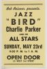 1954 Charlie Parker & His Jazz All-Stars The Open Door New York Handbill Mint 93