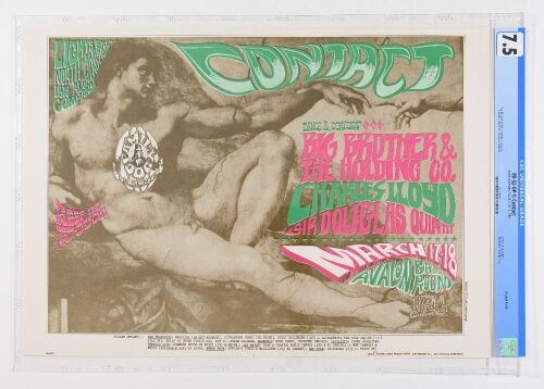 1967 FD-52 Big Brother Janis Joplin Avalon Ballroom Poster CGC 7.5