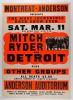 1967 Mitch Ryder & Detroit Wheels The Anderson Auditorium Montreat Globe Cardboard Poster Excellent 79