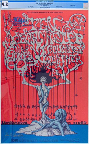 1968 BG-145 Ten Years After Country Weather Sun Ra Fillmore West Signed Conklin Poster CGC 9.8