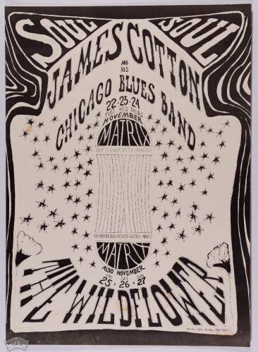 1966 The James Cotton Chicago Blues Band The Wildflower The Matrix Poster Extra Fine 61