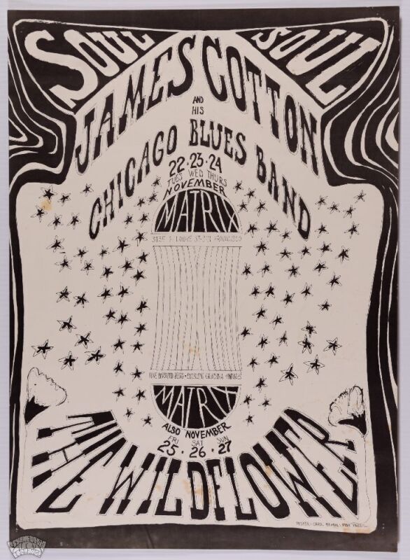 1966 The James Cotton Chicago Blues Band The Wildflower The Matrix Poster Extra Fine 61