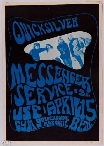 1967 Quicksilver Messenger Service USF Golden Gate Masonic Gym Poster Extra Fine 63