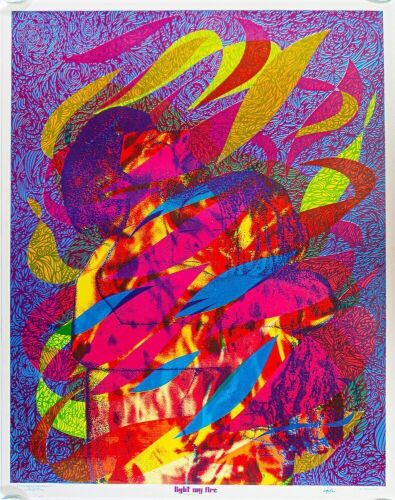 1967 Paul Olsen Light My Fire San Francisco Poster Publishing Headshop Poster Mint 91