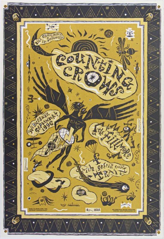 1996 NF-235 Counting Crows The Fillmore Poster Near Mint 87