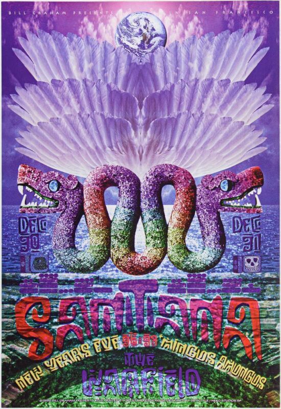 1996 BGP-159 Santana Warfield Theater Poster Near Mint 89