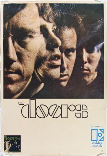 1967 The Doors Debut Album Elektra Records Promotional Poster Extra Fine 60