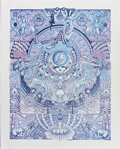 1983 Maureen Callahan Grateful Dead Collage Headshop Poster Excellent 75
