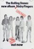 1971 Rolling Stones Sticky Fingers UK Promotional Poster Excellent 75
