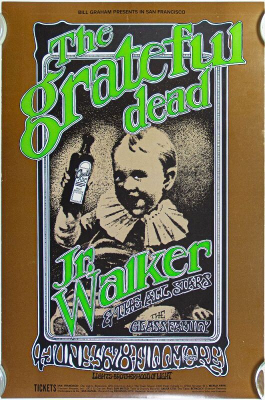 1969 BG-176 Grateful Dead Fillmore West Poster Excellent 75
