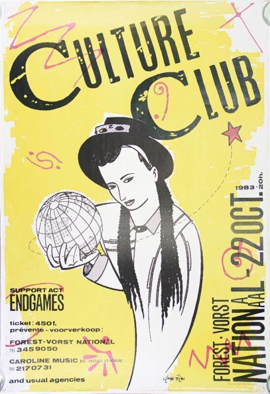 1983 Culture Club Forest National Brussels Poster Extra Fine 65