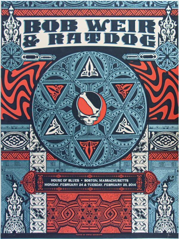 2014 Bob Weir & Ratdog House of Blues Boston LE Poster Mint 91