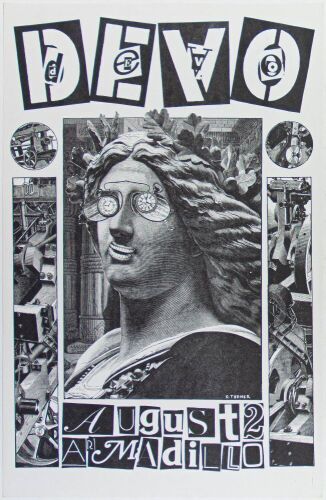 1979 Rick Turner Devo Armadillo World Headquarters Austin Poster Near Mint 83