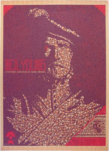 2007 Todd Slater Neil Young Tower Theater LE Signed Slater Poster Near Mint 83