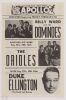 1953 Duke Ellington The Orioles The Apollo Theater New York Handbill Mint 91