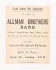 1970 The Allman Brothers Band The Jacksonville Beach Coliseum Flyer Excellent 73