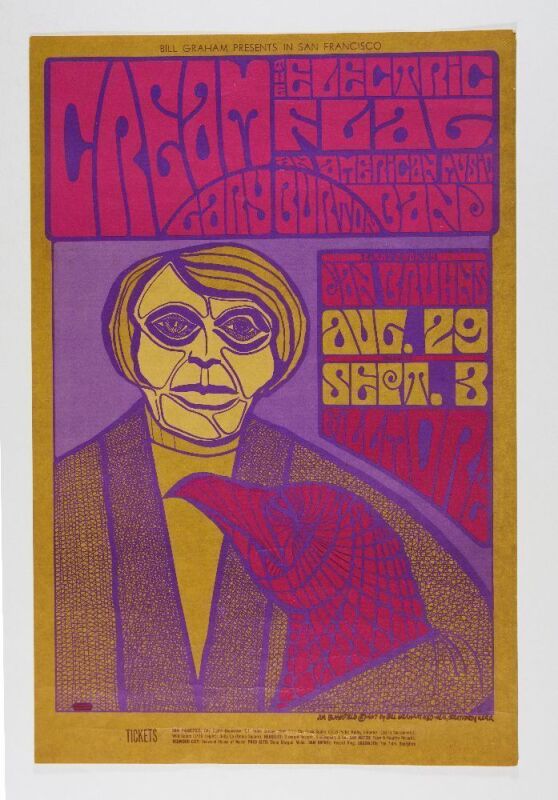 1967 BG-80 Cream Fillmore Auditorium Poster Excellent 71