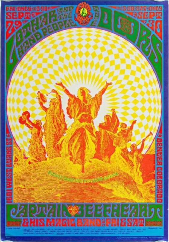 1967 FD-84 The Doors 1601 W Evans Street Denver Poster Excellent 75