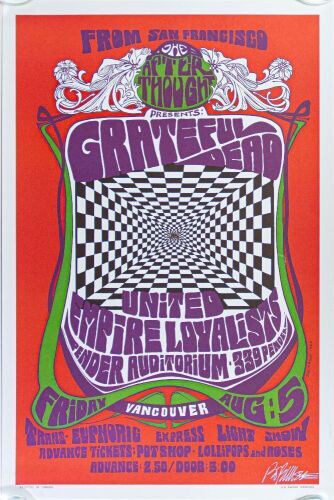 2003 Bob Masse Grateful Dead Vancouver RP Commemorative Signed Masse Poster Mint 90