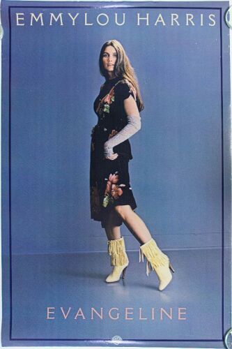 1981 Emmylou Harris Evangeline Warner Brothers Records Promotional Poster Excellent 77