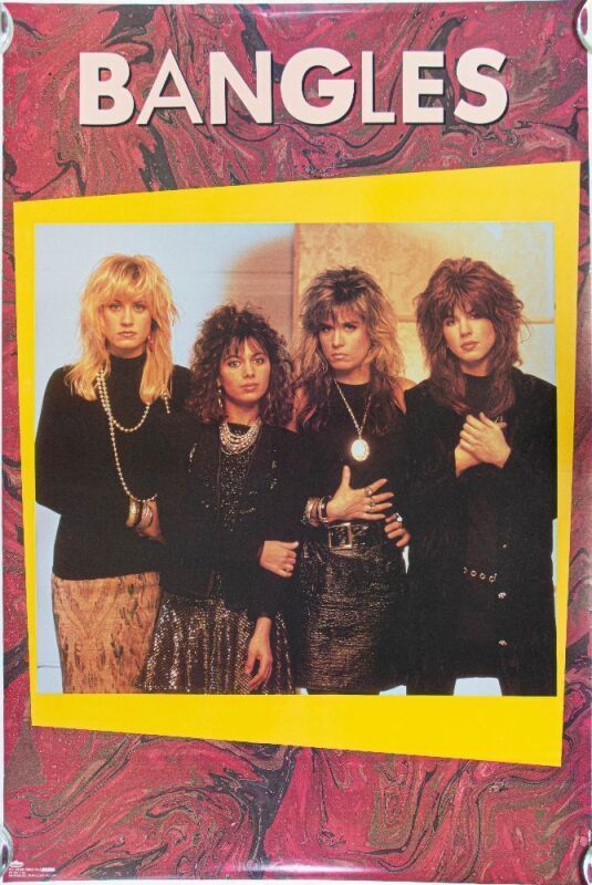 1986 The Bangles Different Light Promotional Poster Near Mint 87