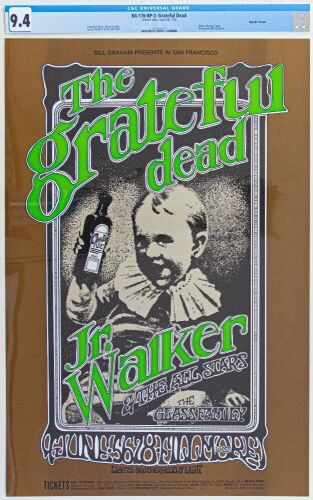 1969 BG-176 Grateful Dead Fillmore West RP2 Poster CGC 9.4