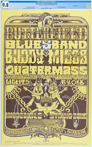 1970 BG-261 Butterfield Blues Band Fillmore West Poster CGC 9.8