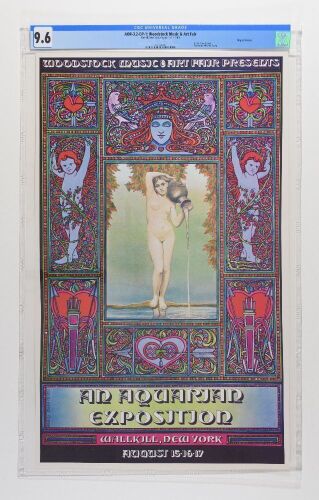 1969 AOR-3.2 Woodstock Festival Wallkill Poster CGC 9.6