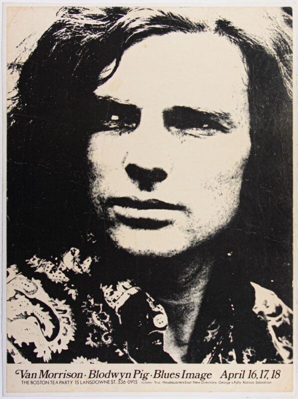 1970 Van Morrison The Boston Tea Party Poster Mounted
