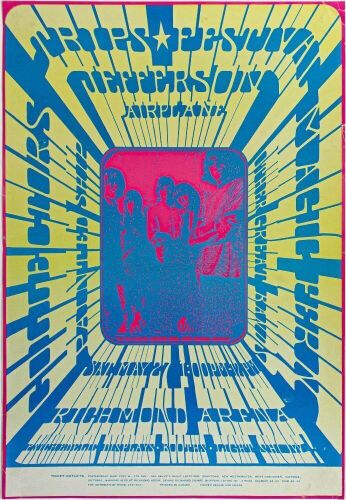 1967 Jefferson Airplane Vancouver Trips Festival Richmond Arena Poster Extra Fine 65