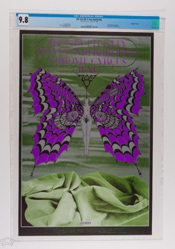1968 FD-122 Iron Butterfly Velvet Underground Avalon Ballroom Poster CGC 9.8