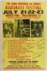 1972 Ralph Stanley Goins Brothers 3rd Annual Bluegrass Festival Archer Park Kentucky Cardboard Signed Poster Extra Fine 63
