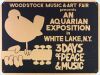 1969 AOR-3.1 Woodstock Festival Rare Black & White Prototype Poster Fine 59