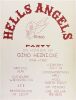 1969 Grateful Dead Hells Angels Party Longshoreman's Hall Poster Extra Fine 65