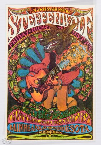 1969 Steppenwolf Minneapolis National Guard Armory Handbill Mint 95