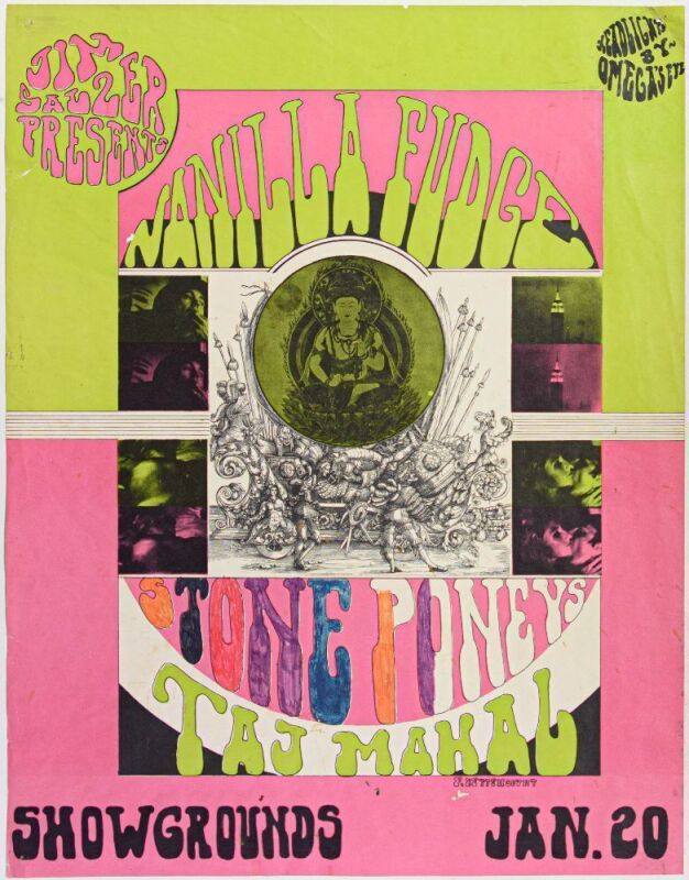 1968 Vanilla Fudge Taj Mahal Earl Warren Showgrounds Santa Barbara Poster Extra Fine 63