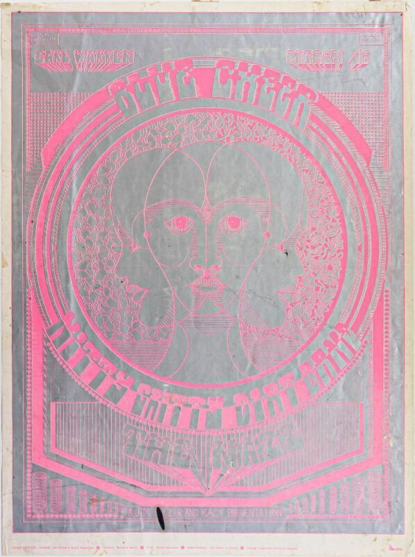 1968 Blue Cheer The Nazz Alice Cooper Earl Warren Fairgrounds Santa Barbara Poster Extra Fine 63