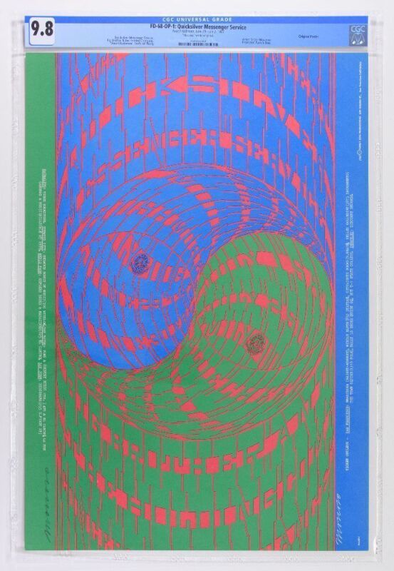 1967 FD-68 Big Brother Janis Joplin Avalon Ballroom Signed Moscoso Poster CGC 9.8