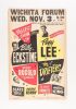 1954 Peggy Lee Billy Eckstine The Drifters The Wichita Forum Cardboard Poster Extra Fine 65