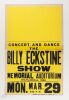 1954 The Billy Eckstine Show Memorial Auditorium Chattanooga Cardboard Poster Fine 50