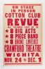 1950s The Cotton Club Revue The Crawford Theatre Wichita Cardboard Poster Excellent 75