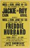 1963 Jackie Cain & Roy Kral Quintet The Freddie Hubbard Quintet Jazz Showcase Chicago Cardboard Poster Excellent 75