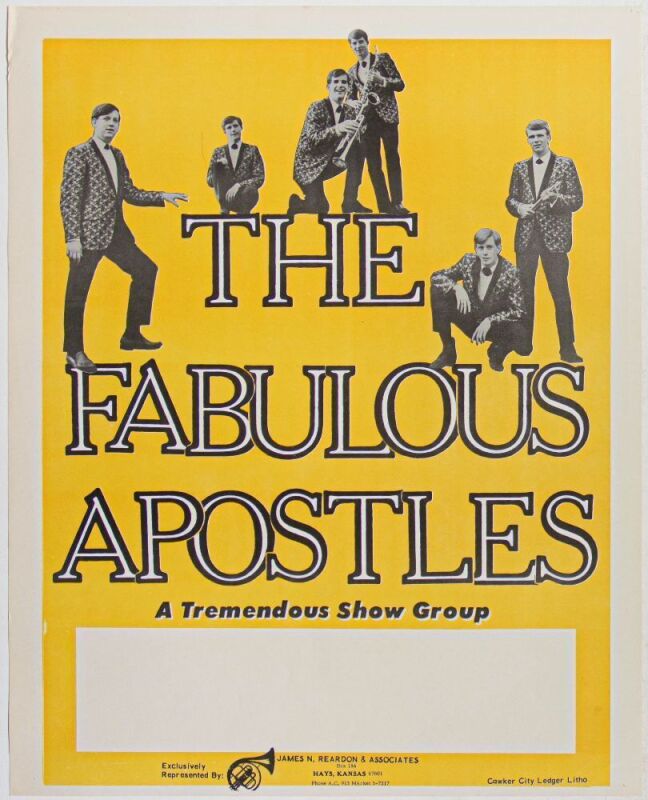 1966 The Fabulous Apostles Tour Blank Poster Excellent 77
