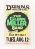 1958 The Glenn Miller Band Dunns Pavilion Ontario Cardboard Poster Excellent 71
