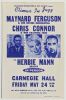 1963 Maynard Ferguson Chris Connor Herbie Mann Carnegie Hall New York Handbill Excellent 79