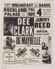 1960 Dee Clark Jimmy Reed Big Maybelle Rockland Palace Harlem Flyer Near Mint 85