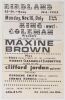 1964 Maxine Brown The Clifford Jordan Quintet Birdland Jazz Club New York Handbill Extra Fine 63