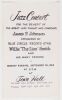 1953 Willie The Lion Smith & His Many Friends Benefit for James P. Johnson Town Hall New York Handbill Excellent 79