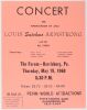 1960 Louis Armstrong & His All Stars The Forum Harrisburg Flyer Mint 91