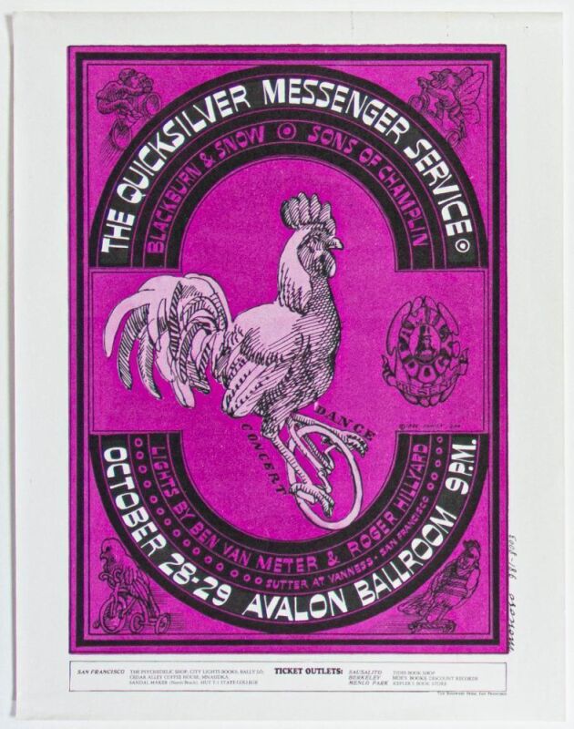 1966 FD-32 Quicksilver Messenger Service Avalon Ballroom Handbill Near Mint 81